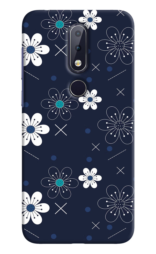 Flowers Nokia 6.1 plus Hard Case Back Cover by Casekaro