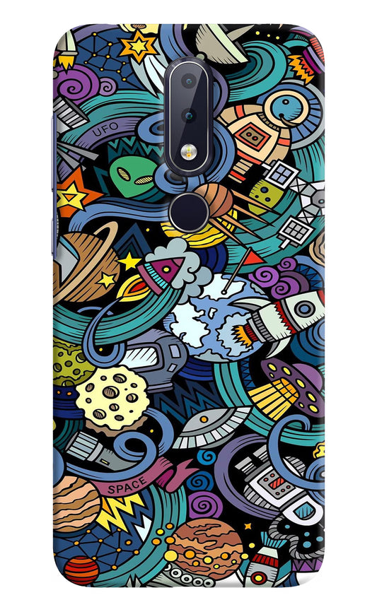Space Abstract Nokia 6.1 plus Hard Case Back Cover by Casekaro