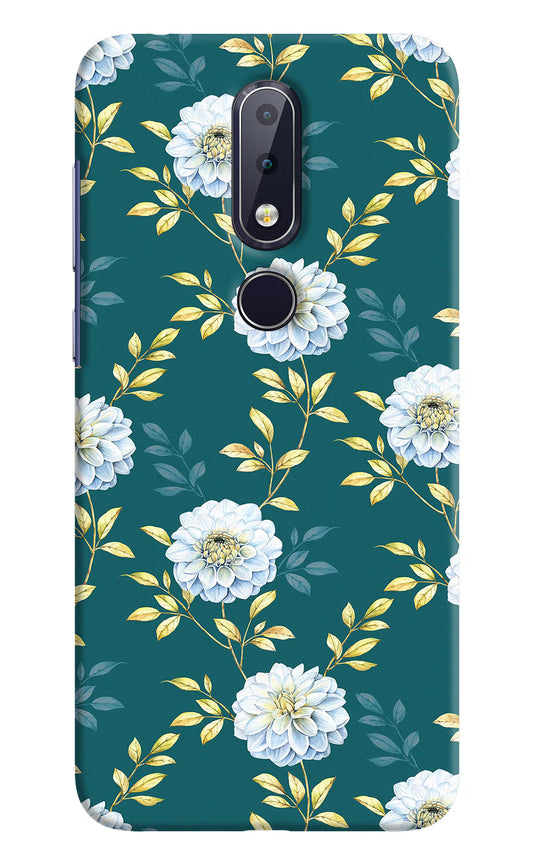 Flowers Nokia 6.1 plus Hard Case Back Cover by Casekaro