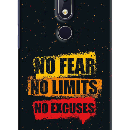 No Fear No Limits No Excuse Nokia 6.1 plus Hard Case Back Cover by Casekaro