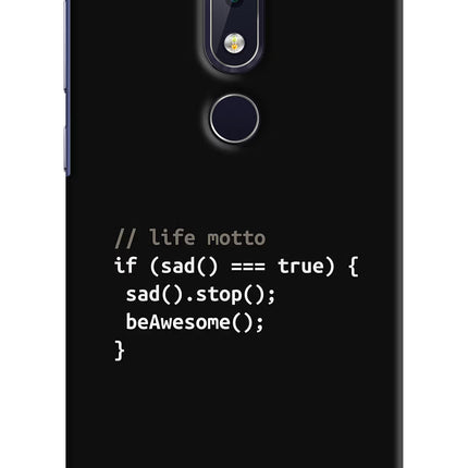 Life Motto Code Nokia 6.1 plus Hard Case Back Cover by Casekaro