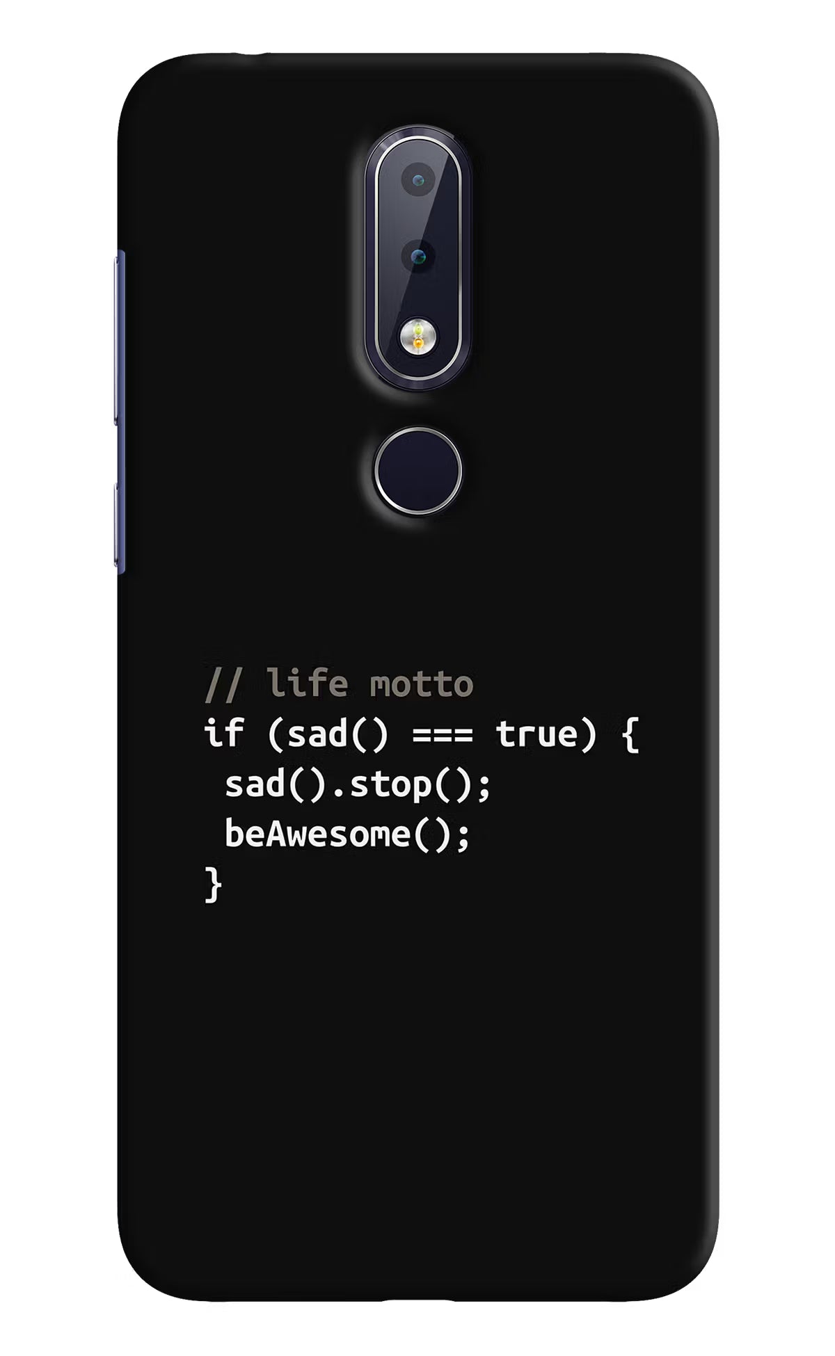 Life Motto Code Nokia 6.1 plus Hard Case Back Cover by Casekaro