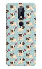 Pug Dog Nokia 6.1 plus Hard Case Back Cover by Casekaro
