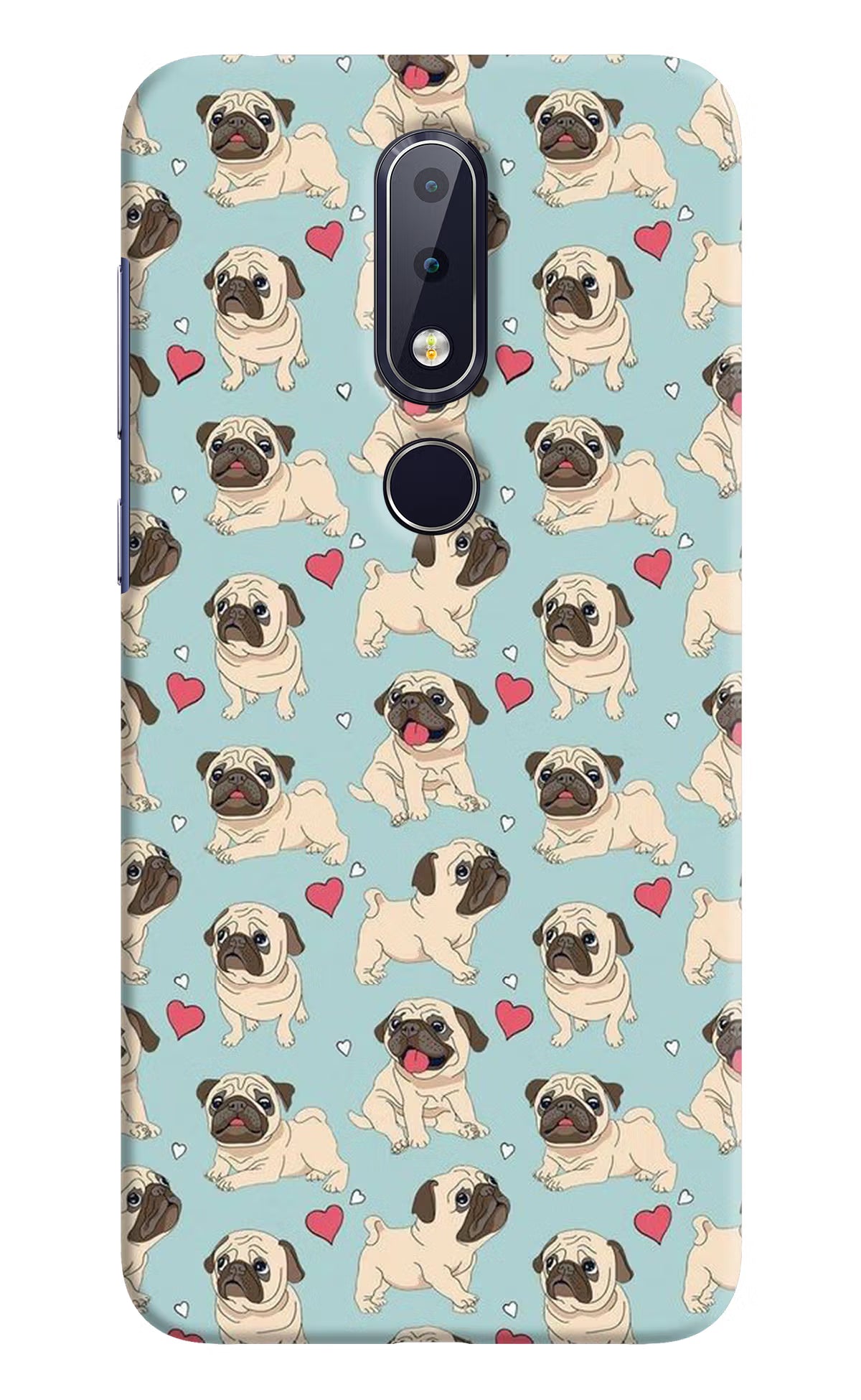 Pug Dog Nokia 6.1 plus Hard Case Back Cover by Casekaro