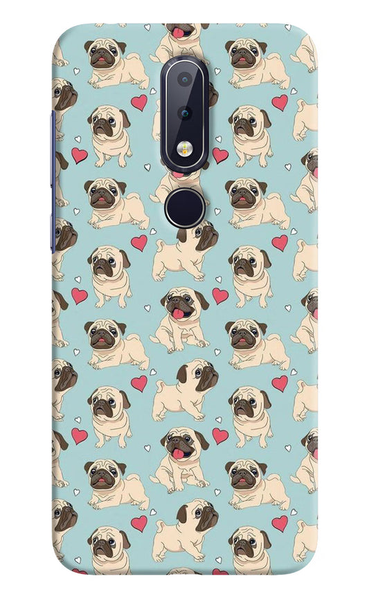 Pug Dog Nokia 6.1 plus Hard Case Back Cover by Casekaro