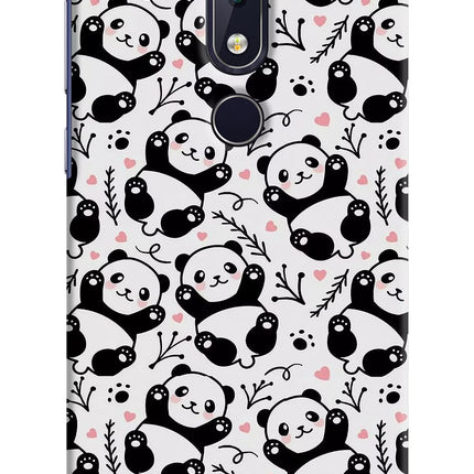 Cute Panda Nokia 6.1 plus Hard Case Back Cover by Casekaro