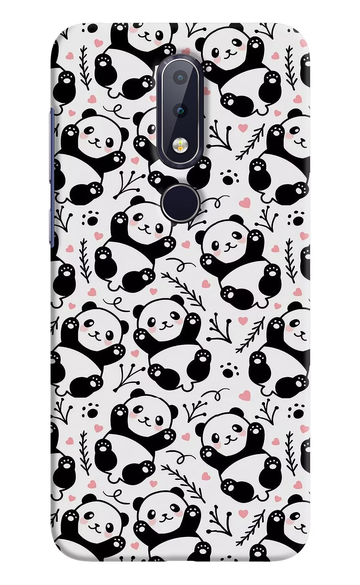 Cute Panda Nokia 6.1 plus Hard Case Back Cover by Casekaro