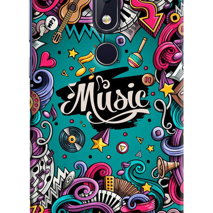 Music Graffiti Nokia 6.1 plus Hard Case Back Cover by Casekaro