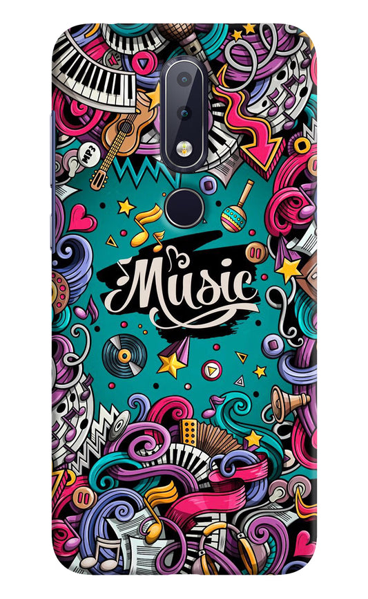 Music Graffiti Nokia 6.1 plus Hard Case Back Cover by Casekaro