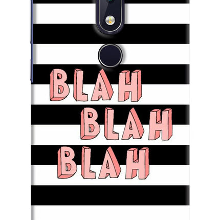Blah Blah Blah Nokia 6.1 plus Hard Case Back Cover by Casekaro
