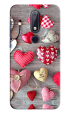 Love Wallpaper Nokia 6.1 plus Hard Case Back Cover by Casekaro