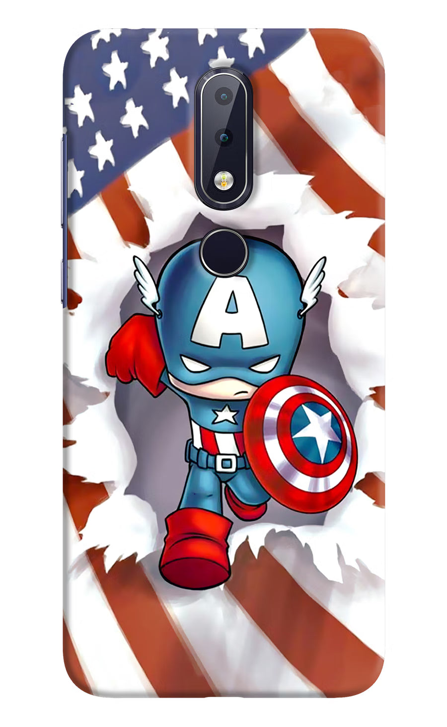 Captain America Nokia 6.1 plus Back Cover, Hard case