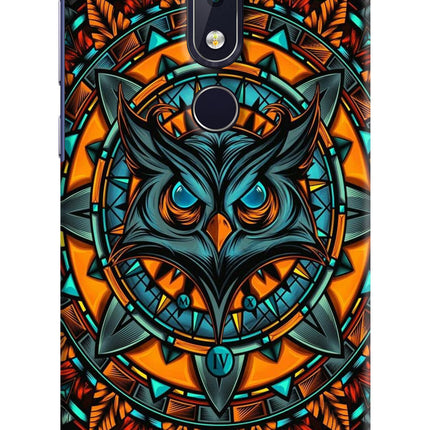 Angry Owl Art Nokia 6.1 plus Hard Case Back Cover by Casekaro