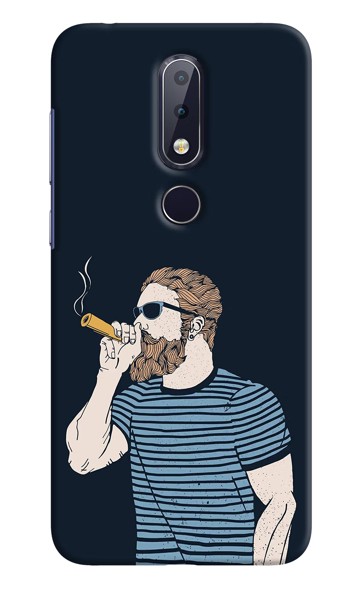 Smoking Nokia 6.1 plus Hard Case Back Cover by Casekaro