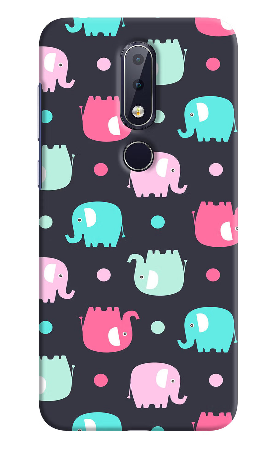 Elephants Nokia 6.1 plus Back Cover, Hard case