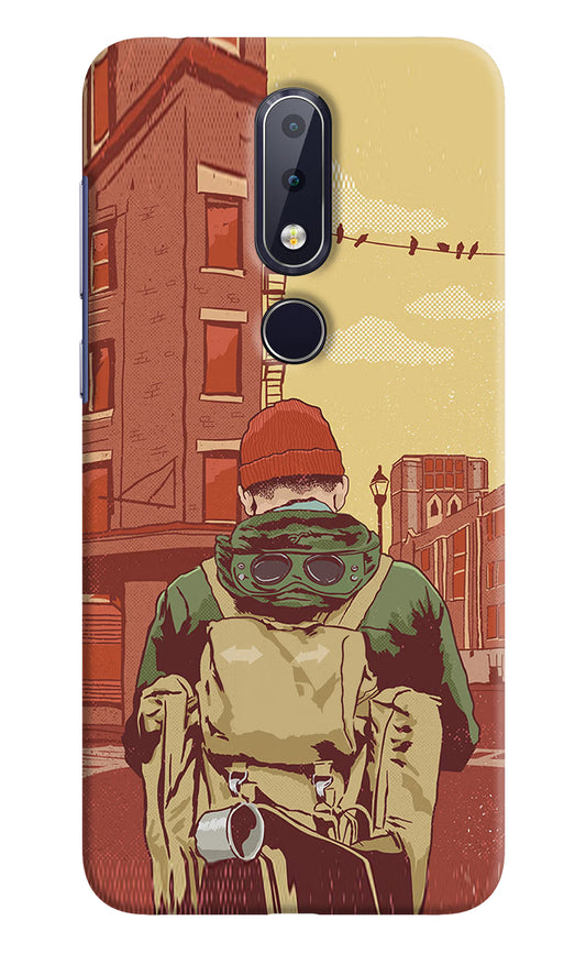 Adventurous Nokia 6.1 plus Hard Case Back Cover by Casekaro