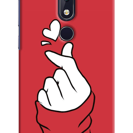 Korean Love Sign Nokia 6.1 plus Hard Case Back Cover by Casekaro
