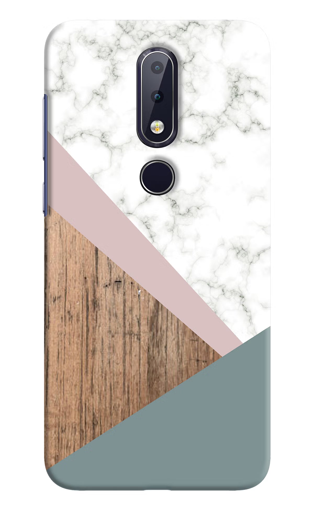 Marble wood Abstract Nokia 6.1 plus Hard Case Back Cover by Casekaro