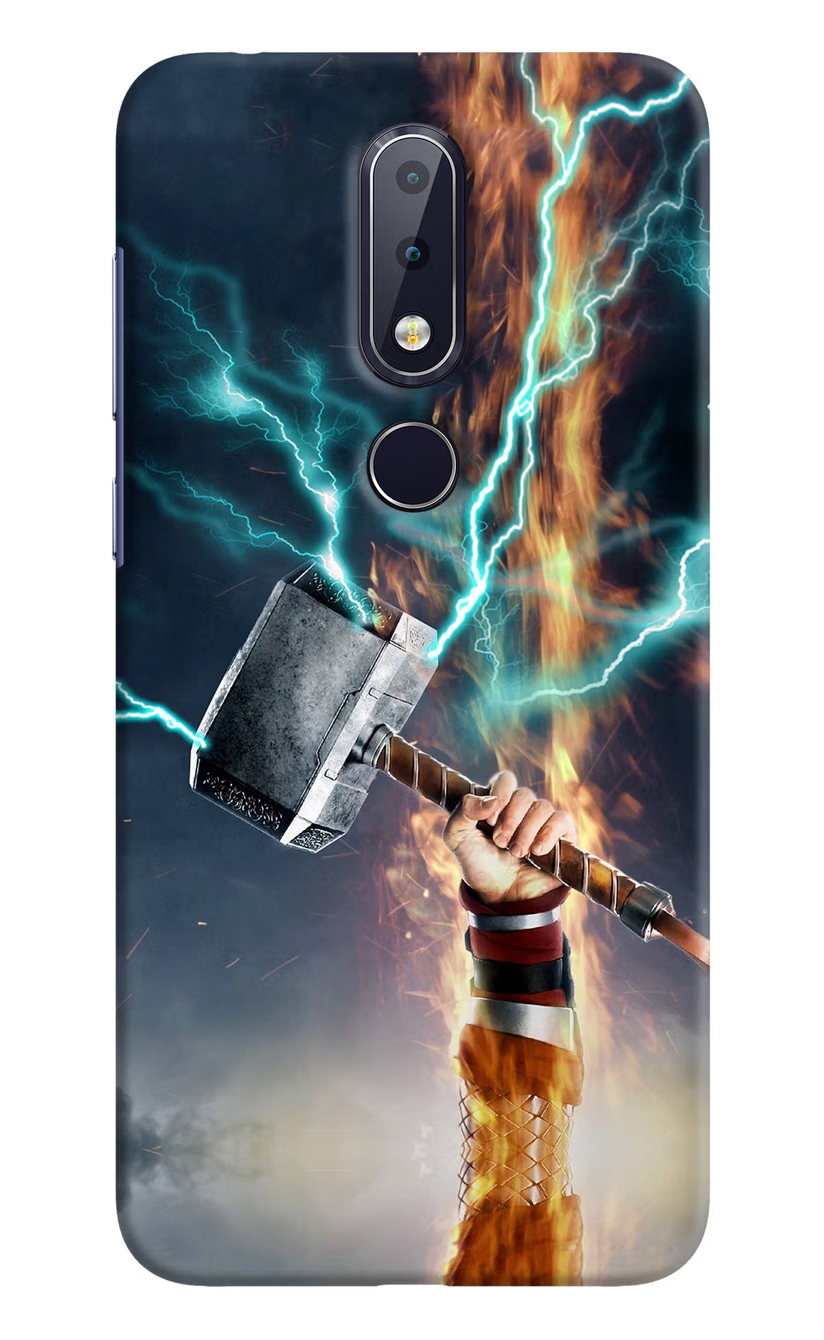 Thor Hammer Mjolnir Nokia 6.1 plus Hard Case Back Cover by Casekaro