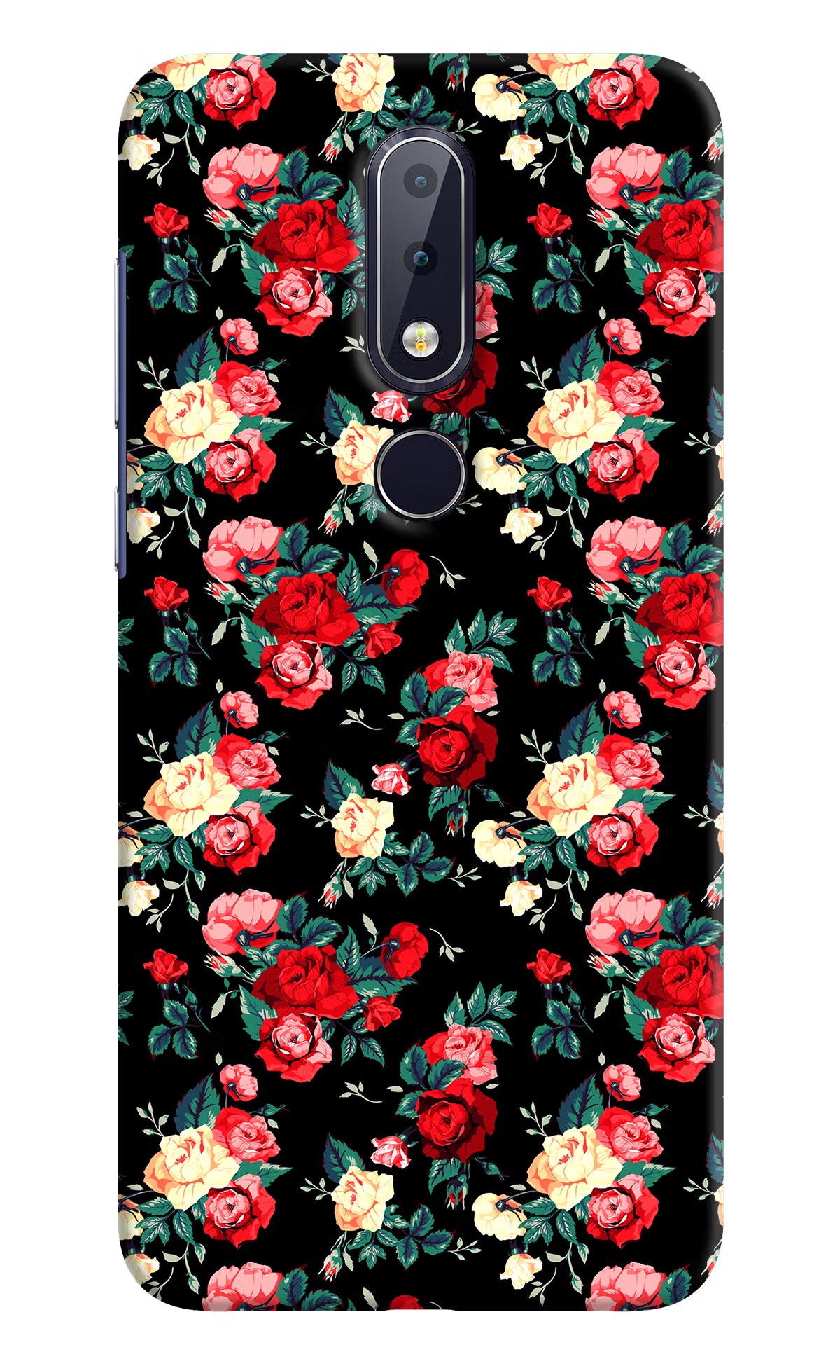 Rose Pattern Nokia 6.1 plus Hard Case Back Cover by Casekaro