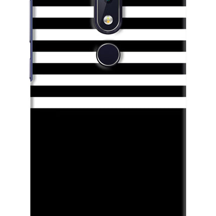 Black and White Print Nokia 6.1 plus Hard Case Back Cover by Casekaro