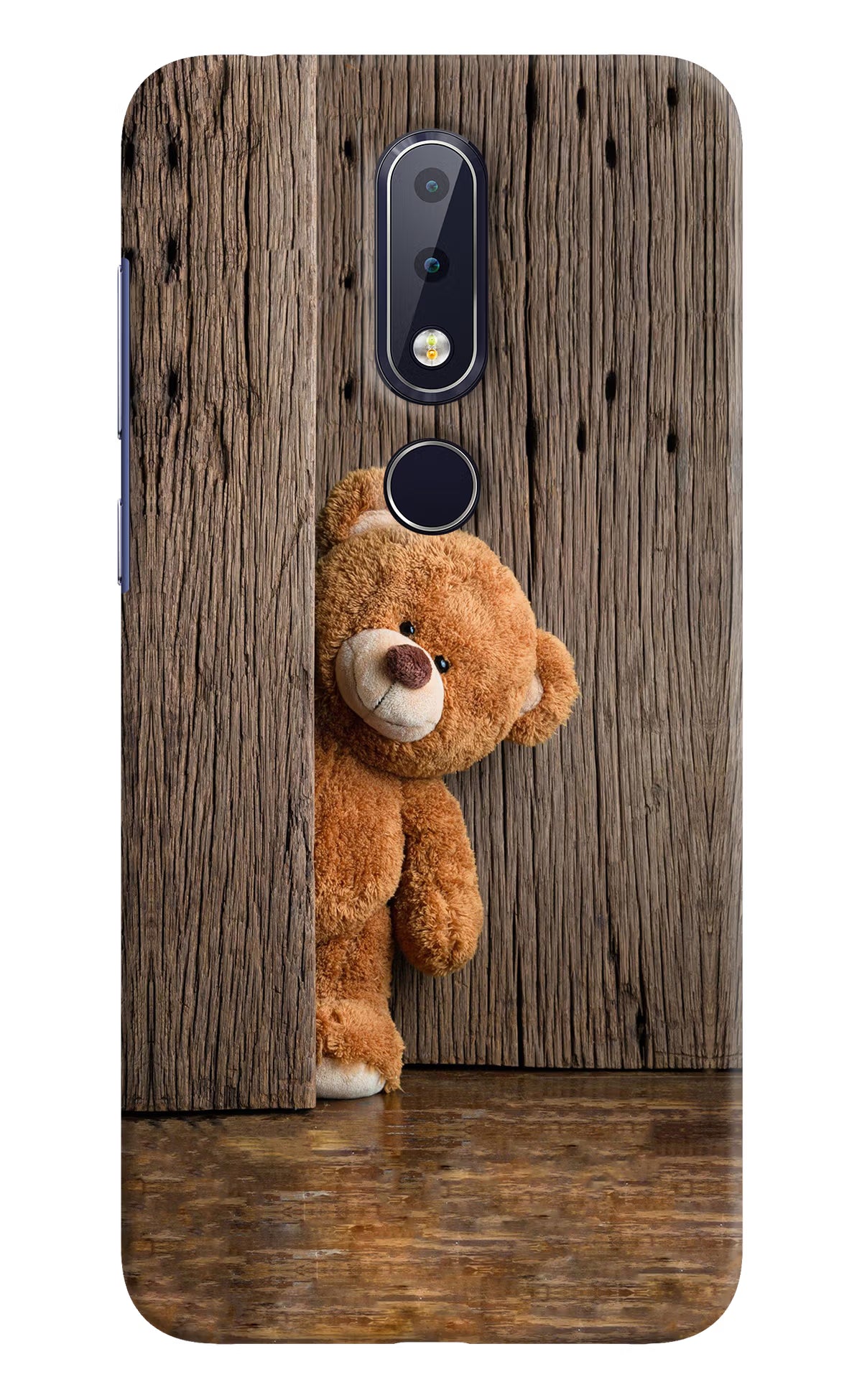 Teddy Wooden Nokia 6.1 plus Hard Case Back Cover by Casekaro