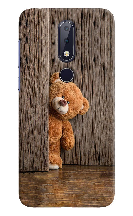 Teddy Wooden Nokia 6.1 plus Hard Case Back Cover by Casekaro