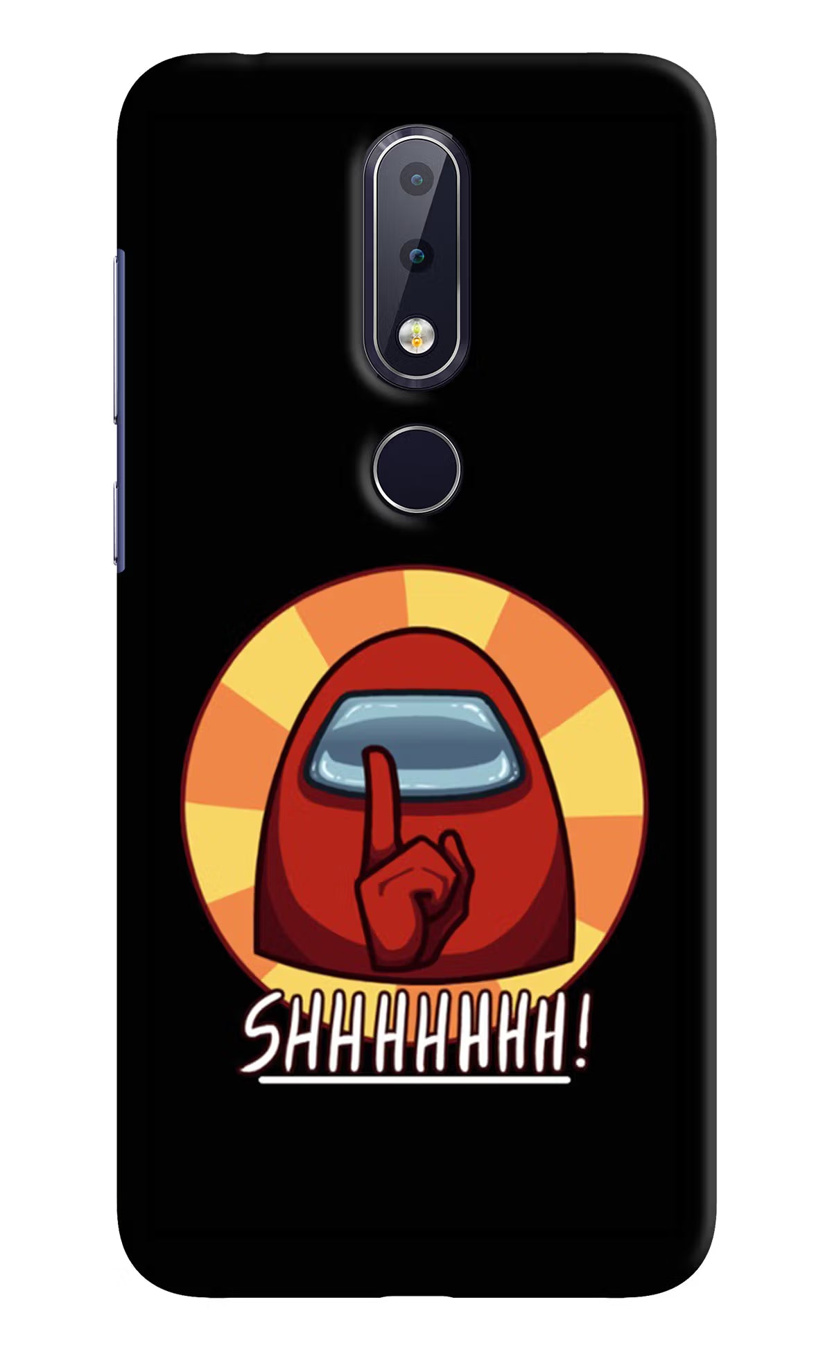 Among Us Shhh! Nokia 6.1 plus Hard Case Back Cover by Casekaro