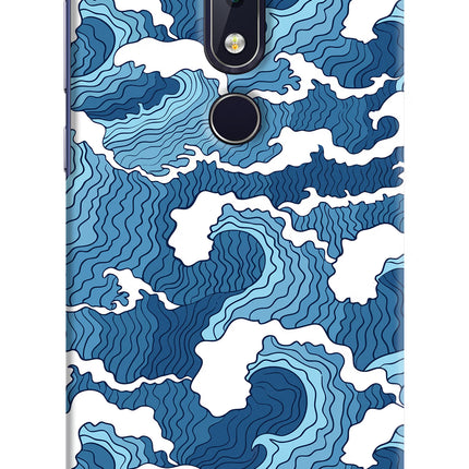 Blue Waves Nokia 6.1 plus Hard Case Back Cover by Casekaro