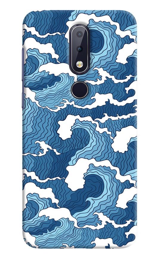 Blue Waves Nokia 6.1 plus Hard Case Back Cover by Casekaro