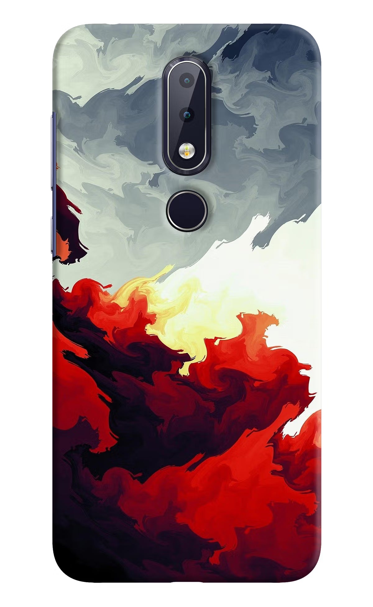 Fire Cloud Nokia 6.1 plus Hard Case Back Cover by Casekaro