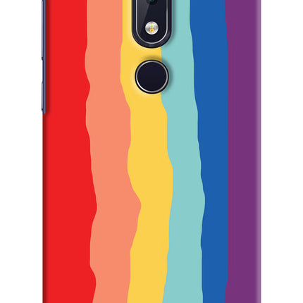 Rainbow Nokia 6.1 plus Hard Case Back Cover by Casekaro