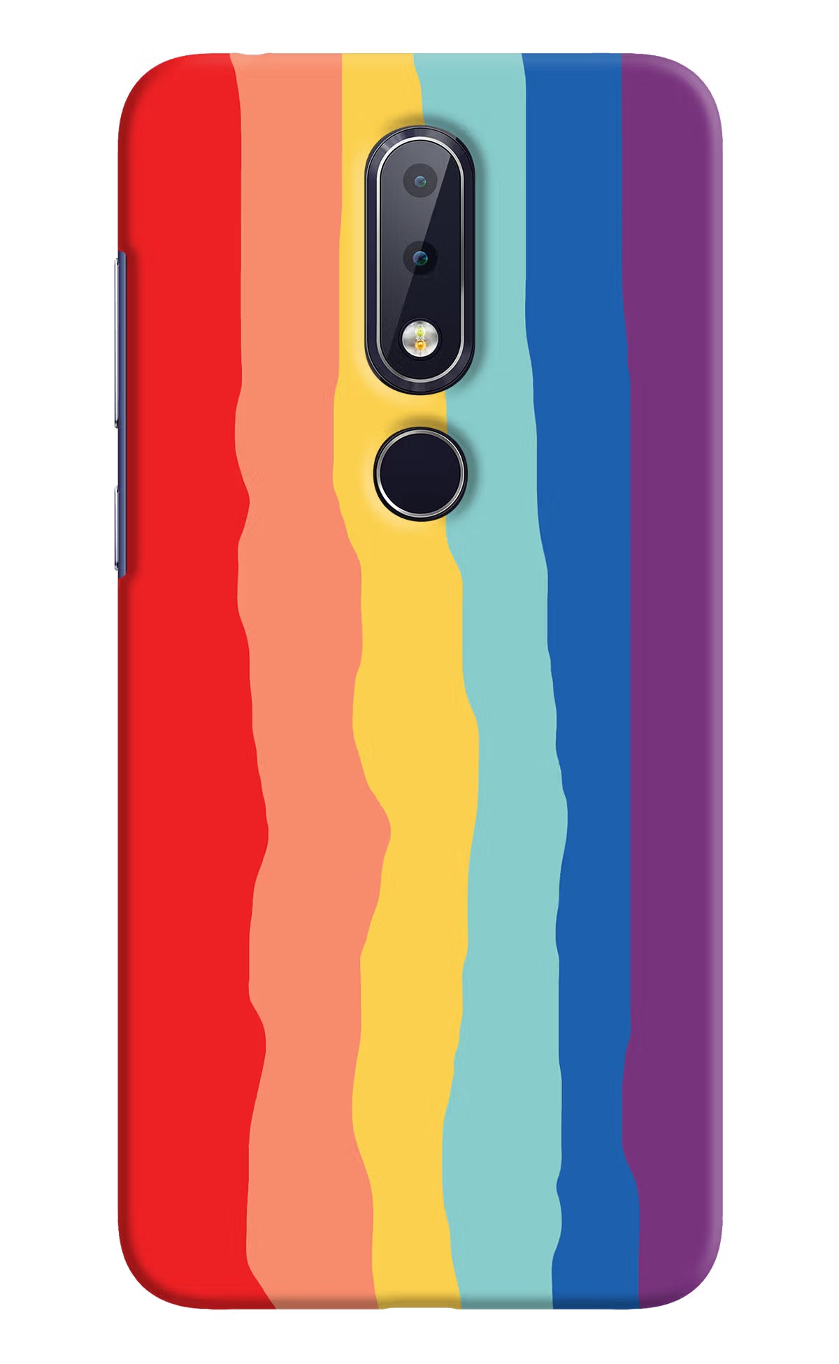 Rainbow Nokia 6.1 plus Hard Case Back Cover by Casekaro