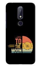 To the Moon Nokia 6.1 plus Hard Case Back Cover by Casekaro