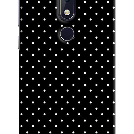 White Dots Nokia 6.1 plus Hard Case Back Cover by Casekaro