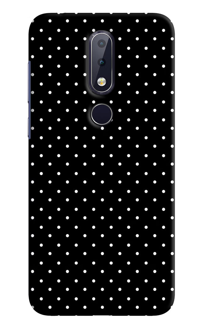 White Dots Nokia 6.1 plus Hard Case Back Cover by Casekaro