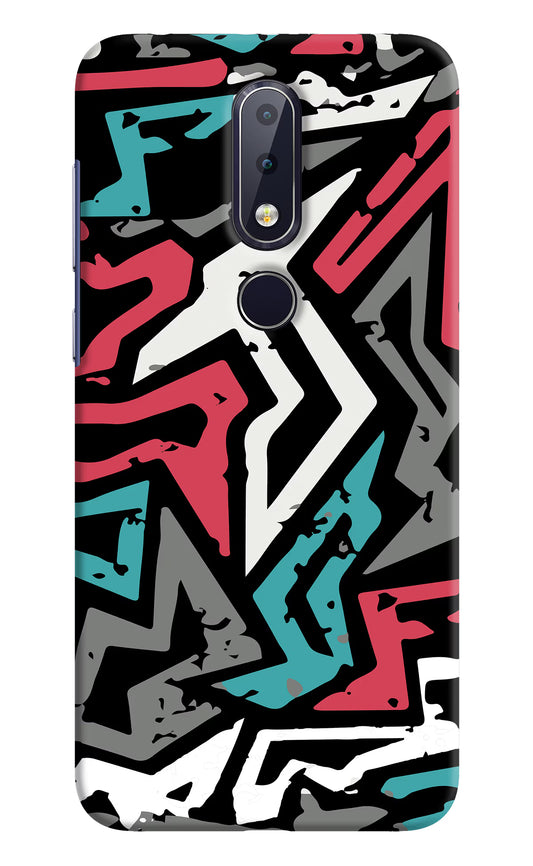 Geometric Graffiti Nokia 6.1 plus Hard Case Back Cover by Casekaro