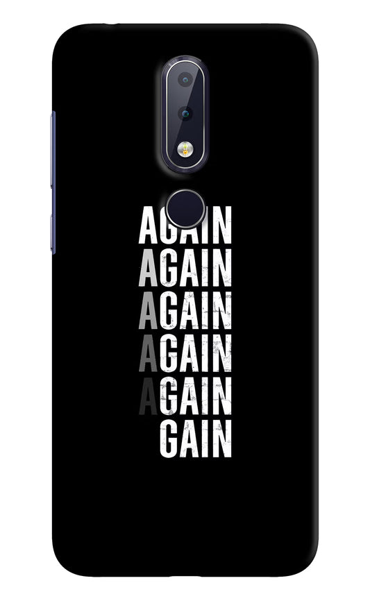 Again Again Gain Nokia 6.1 plus Hard Case Back Cover by Casekaro