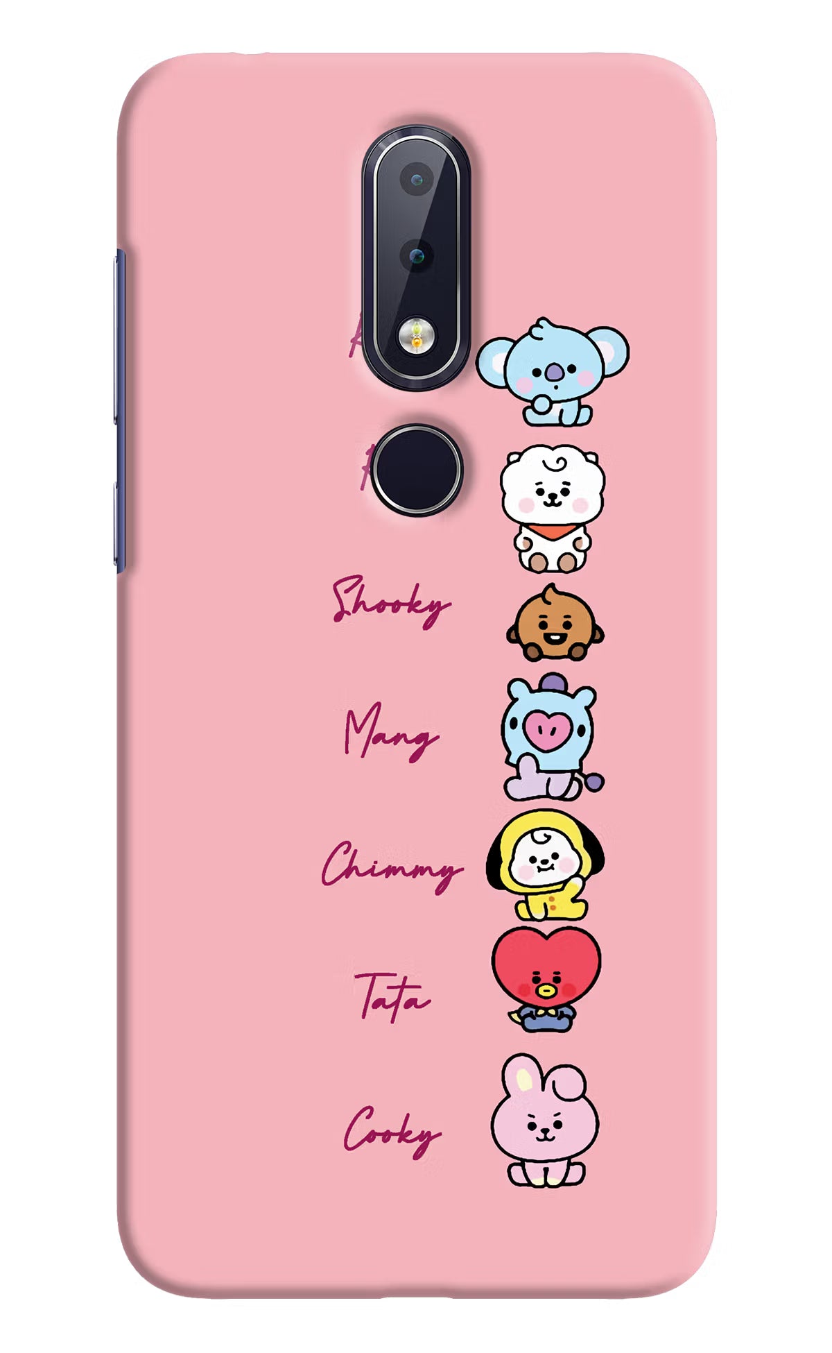 BTS names Nokia 6.1 plus Hard Case Back Cover by Casekaro