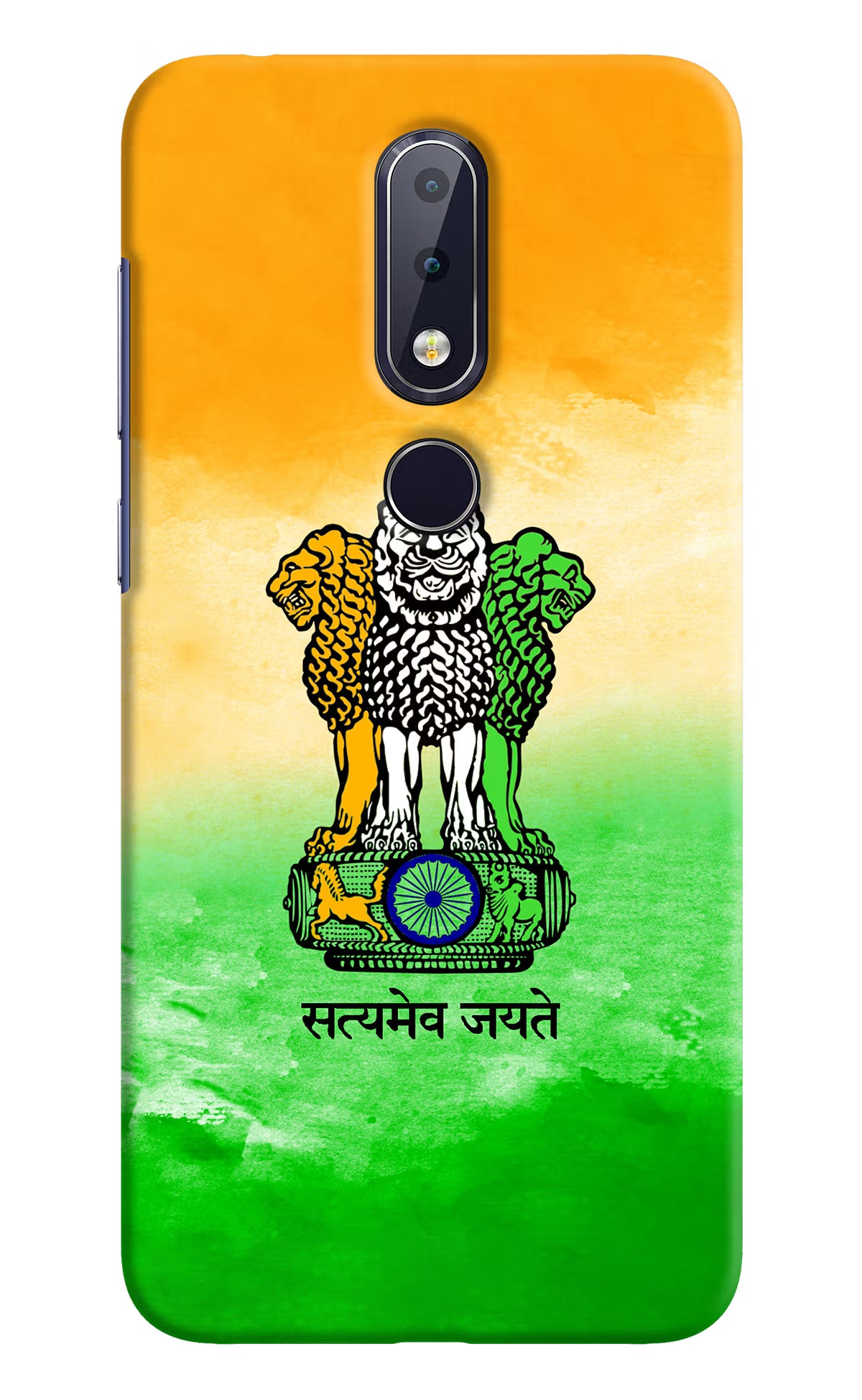 Satyamev Jayate Flag Nokia 6.1 plus Hard Case Back Cover by Casekaro