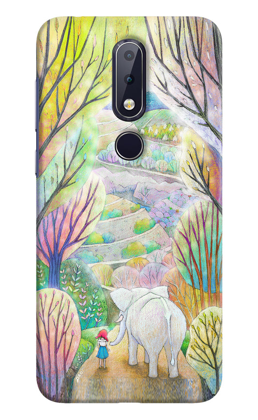 Nature Painting Nokia 6.1 plus Hard Case Back Cover by Casekaro