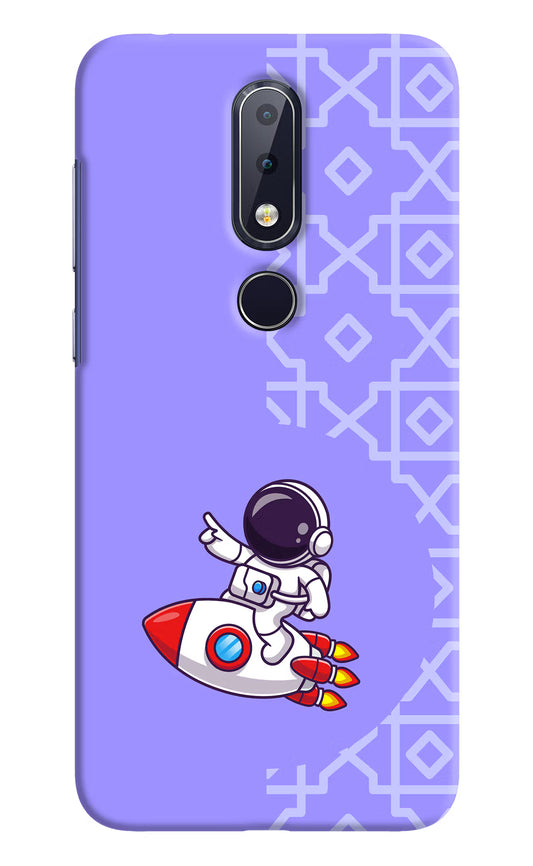 Cute Astronaut Nokia 6.1 plus Hard Case Back Cover by Casekaro