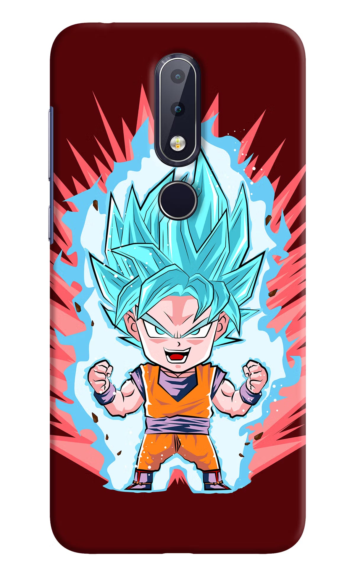 Goku Little Nokia 6.1 plus Hard Case Back Cover by Casekaro