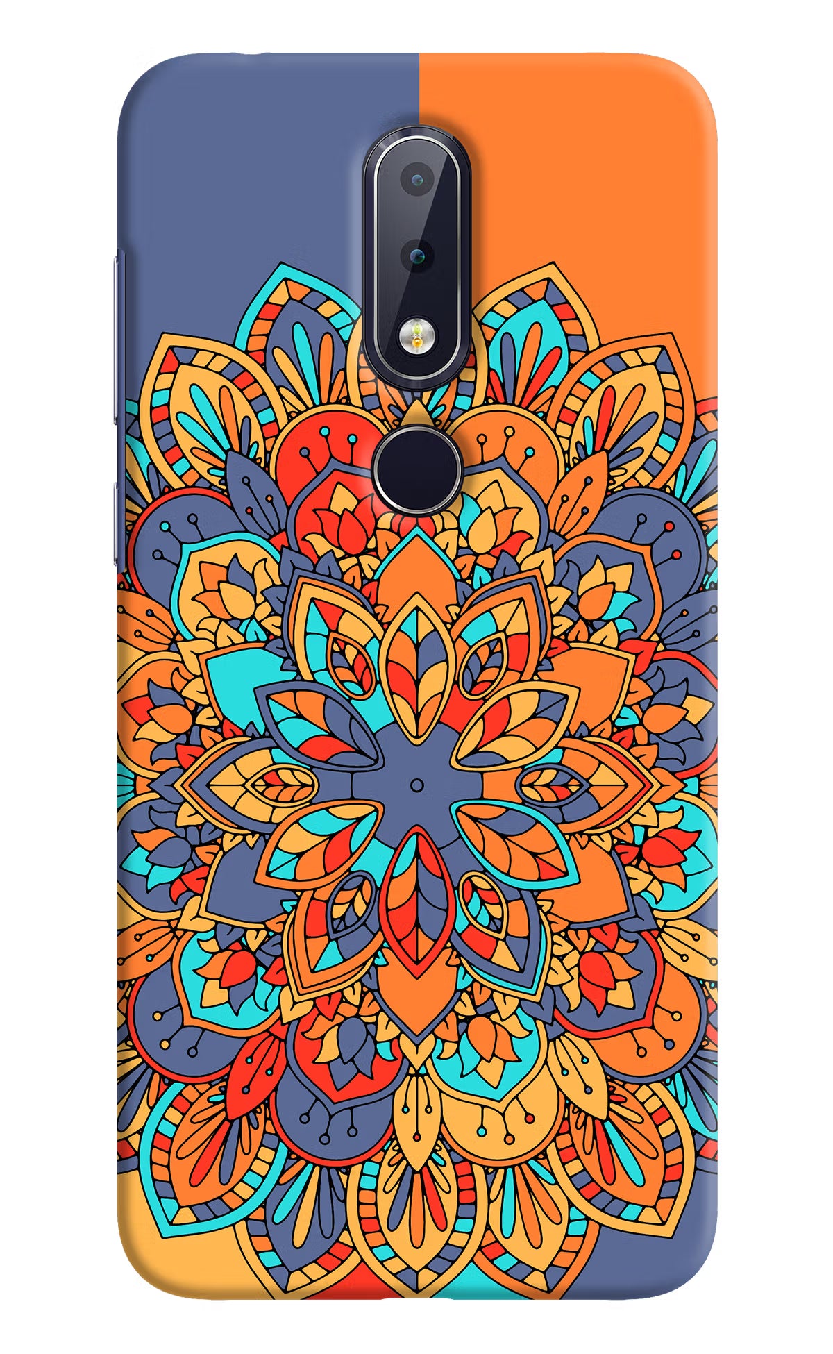 Color Mandala Nokia 6.1 plus Hard Case Back Cover by Casekaro