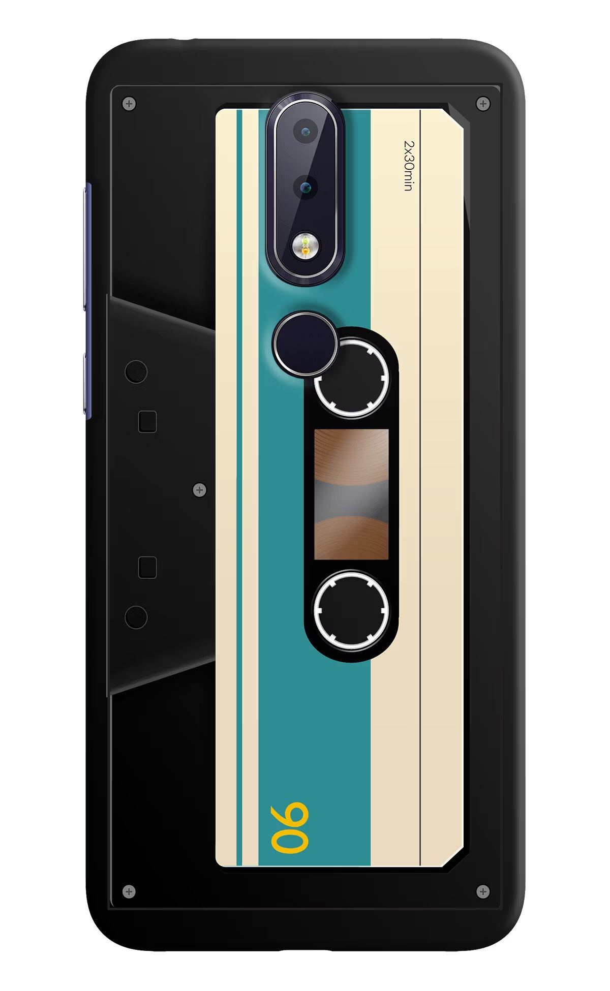 Cassette Nokia 6.1 plus Hard Case Back Cover by Casekaro