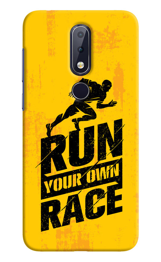 Run Your Own Race Nokia 6.1 plus Hard Case Back Cover by Casekaro