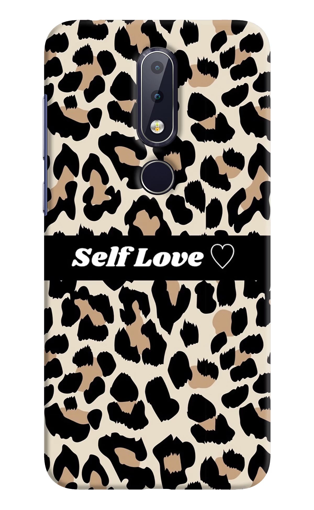 Leopard Print Self Love Nokia 6.1 plus Hard Case Back Cover by Casekaro