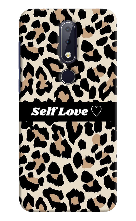 Leopard Print Self Love Nokia 6.1 plus Hard Case Back Cover by Casekaro