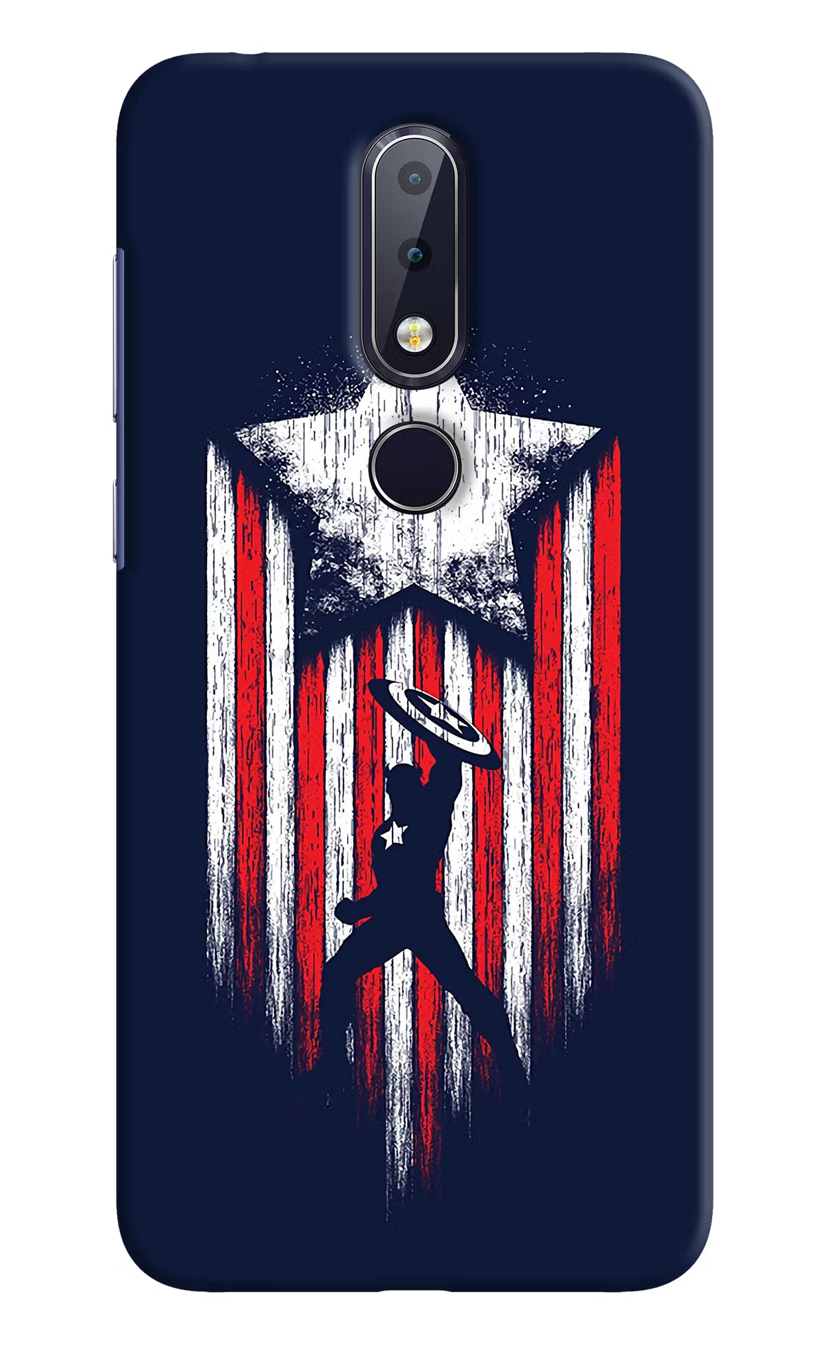 Captain America Marvel Art Nokia 6.1 plus Hard Case Back Cover by Casekaro