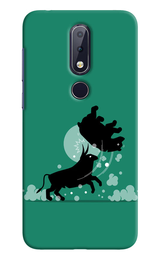 Bull Conqueror Nokia 6.1 plus Hard Case Back Cover by Casekaro